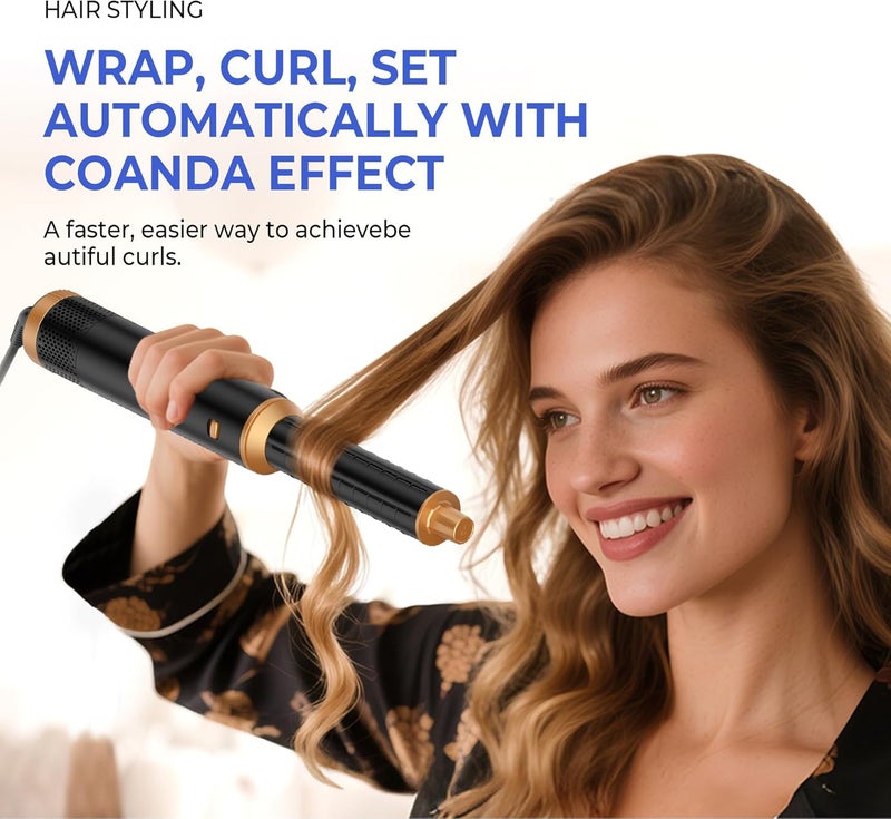 trylater 5 in 1 Blow Dryer Brush, Hair Dryer Brush Set Negative Ion Upgrade Hot Air Brush Air Styler Curling Wrap Air Curler, Curling Iron Hair Styling Tools As A Gift for Straight/Curl/Drying/Smoothing - Image 3